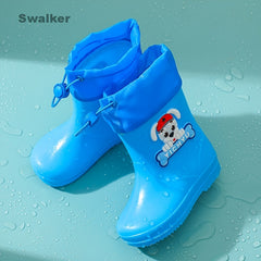 Swalker Girl's Animal Pattern Rain Boots Non Slip Waterproof Shoes