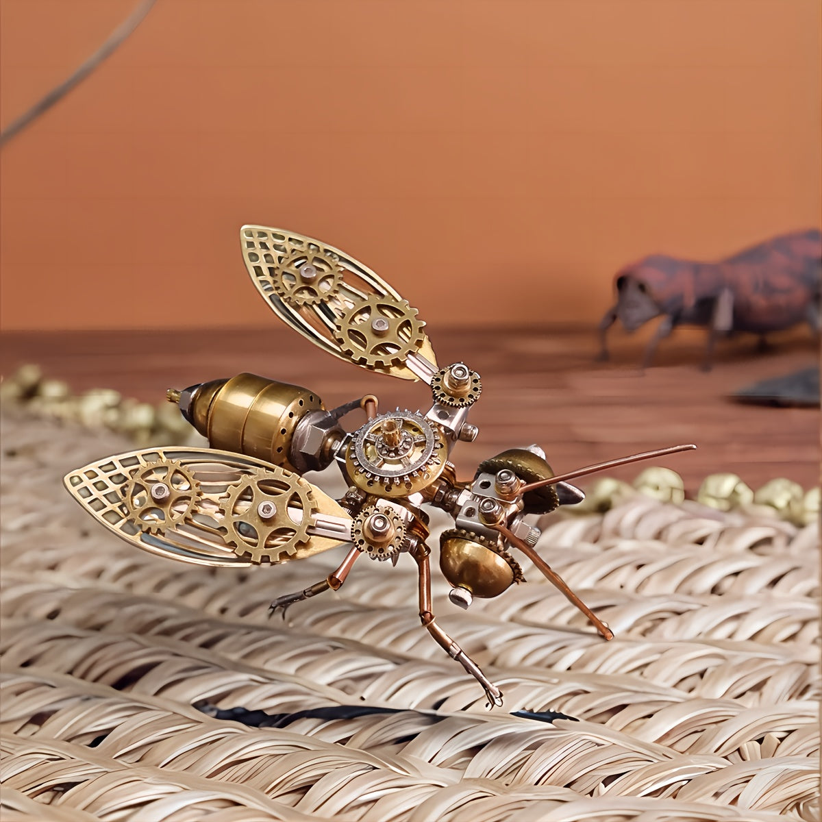 Steampunk Bee 3D Puzzle Golden Insect Model Metal Kit