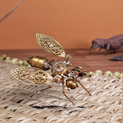 Steampunk Bee 3D Puzzle Golden Insect Model Metal Kit
