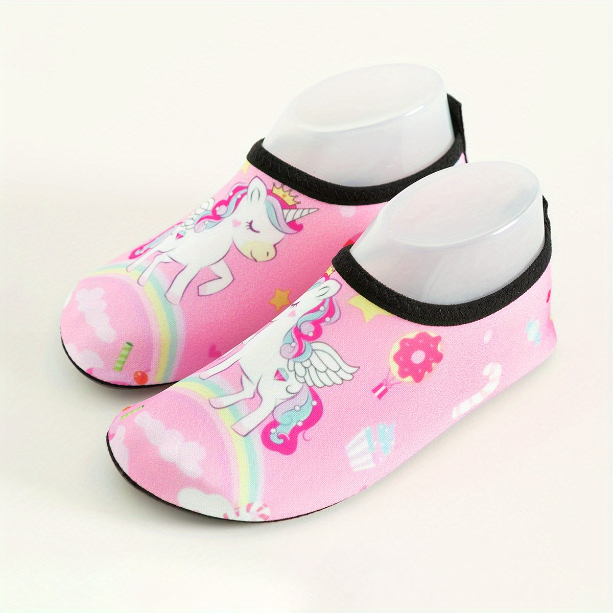 Girl's Pony Pattern Water Shoes Quick Dry Non Slip Soft Beach Aqua Socks