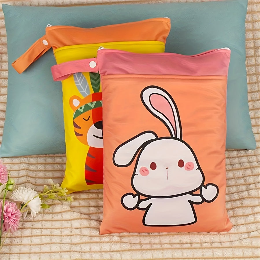 Animal Print Wet Bag Diaper Beach Travel Makeup Storage Bag