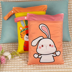 Animal Print Wet Bag Diaper Beach Travel Makeup Storage Bag