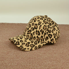 Adjustable Cotton Leopard Style Mens Peaked Cap for Outdoor Activities