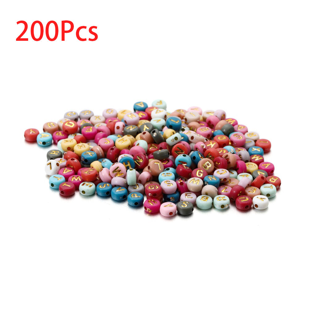 7mm Acrylic Letter Spacer Beads for Jewelry Making