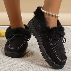 Women's Plush Lined Snow Boots Slip On Ankle Boots
