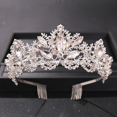 Baroque Rhinestone Tiara Bridal Crown Wedding Hair Accessories