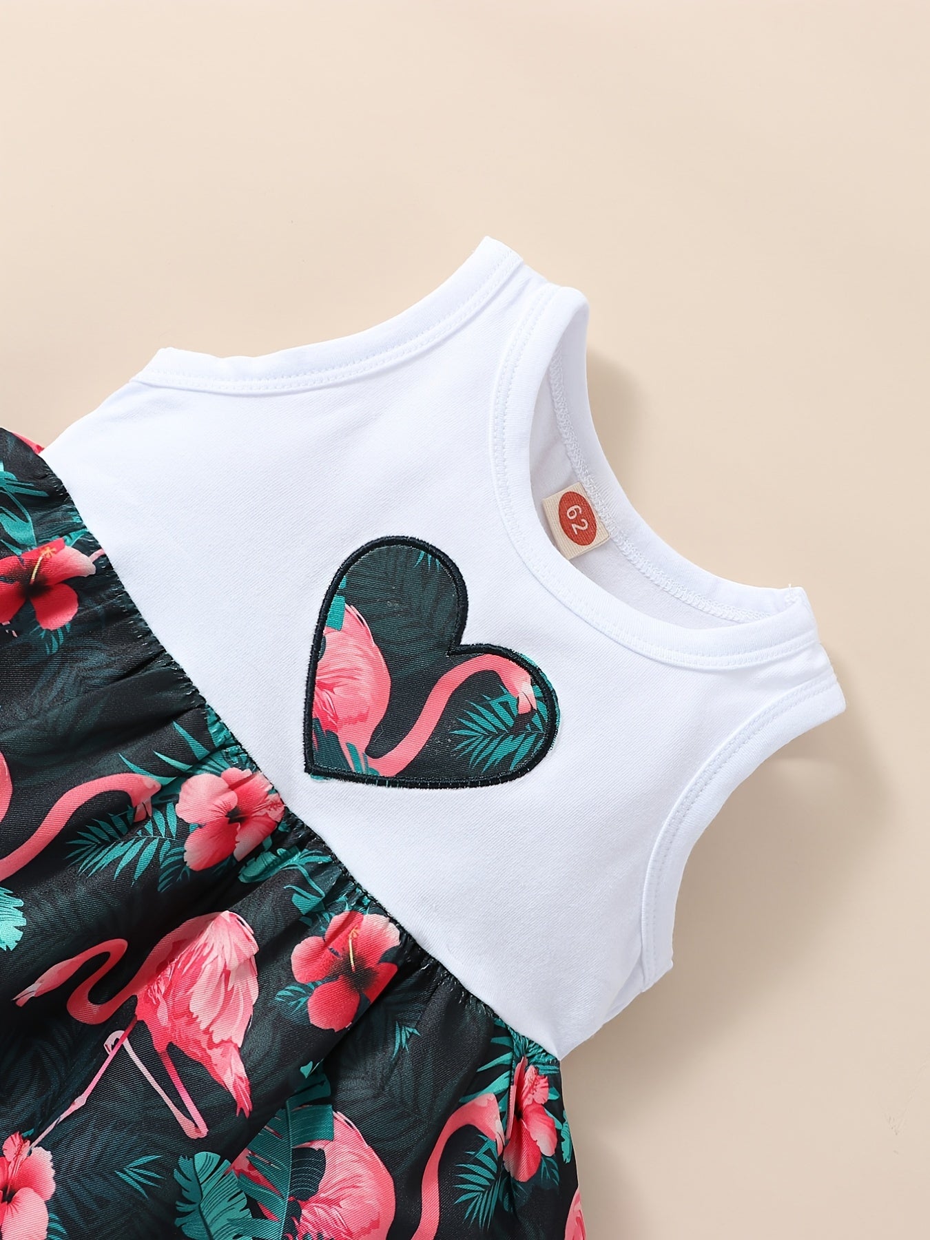 Baby Girls Flamingo Sleeveless Dress for Summer