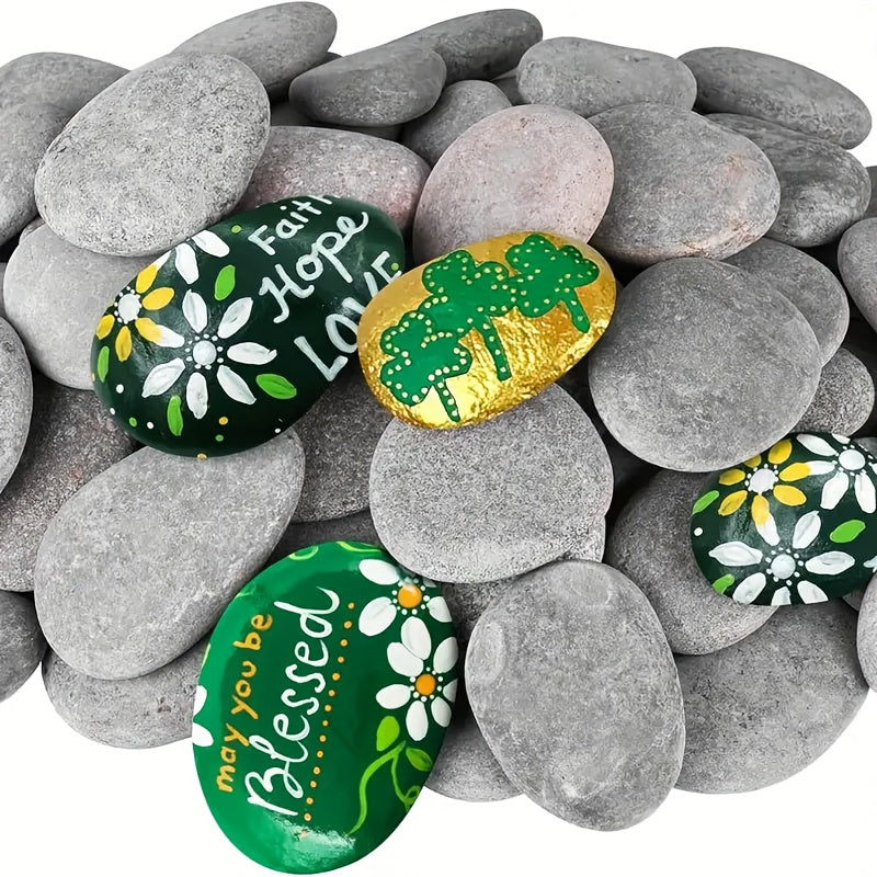 Large Smooth Drawing Stones for Arts & Crafts - 8 Stones