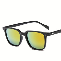 Photochromic Square Sunglasses Retro Rivet UV400 Sun Shades