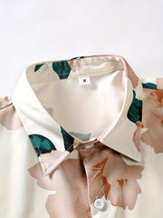 Flower Print Men's Hawaiian Shirt Casual Summer Vacation Top