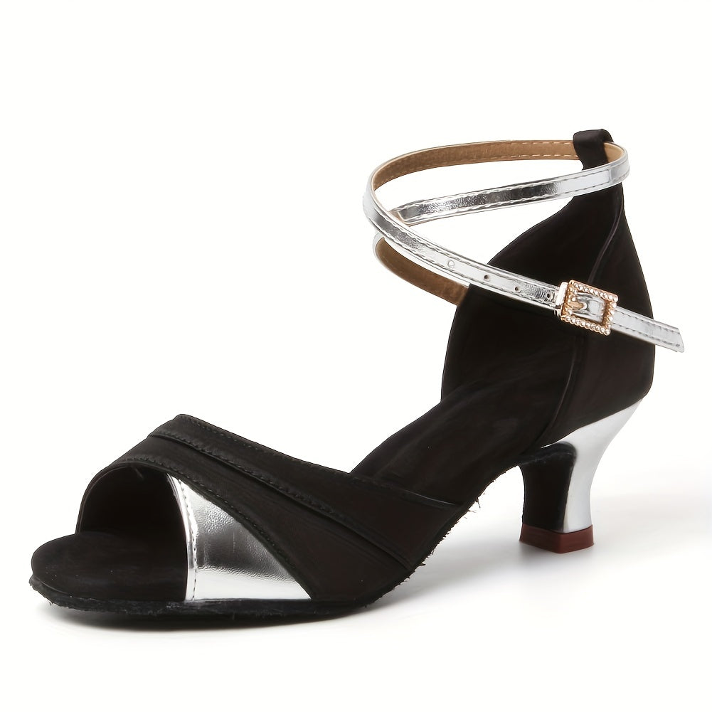 Women's Professional Latin Ballroom Dance Shoes Open Toe