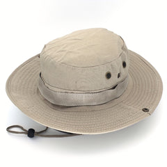 Solid Round Brim Hat Outdoor Sun Protection Combat Training Fisherman Hat