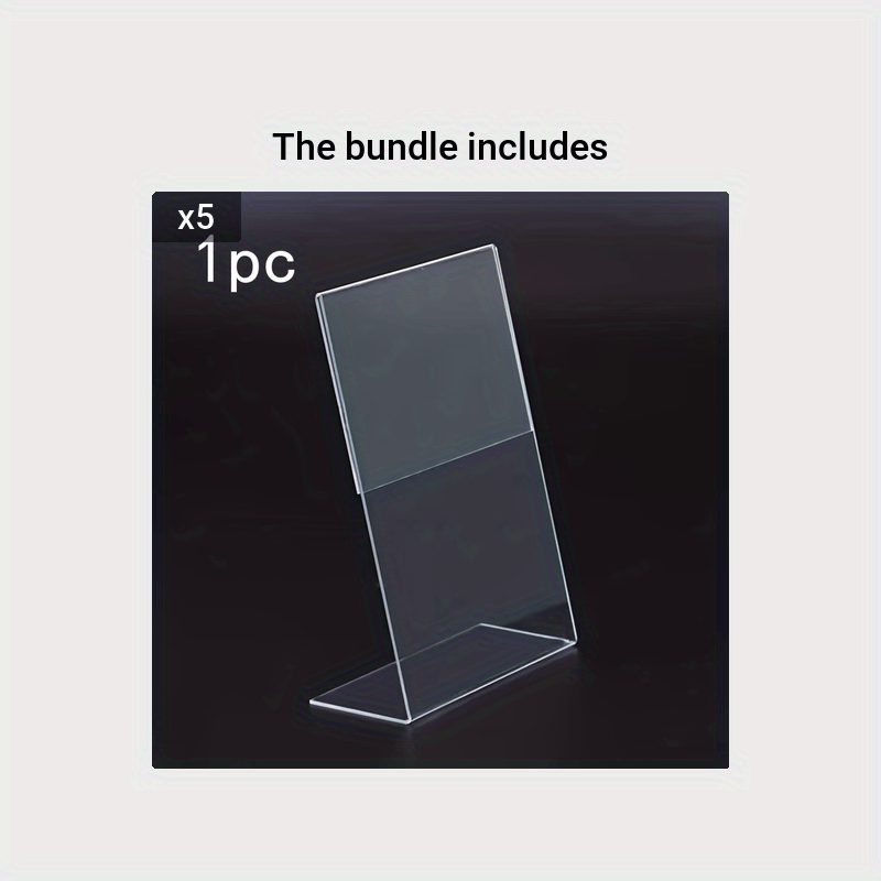 Clear Slanted Back Acrylic Sign Holder 21.08cm x 29 - Tabletop Display Stand