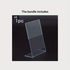 Clear Slanted Back Acrylic Sign Holder 21.08cm x 29 - Tabletop Display Stand
