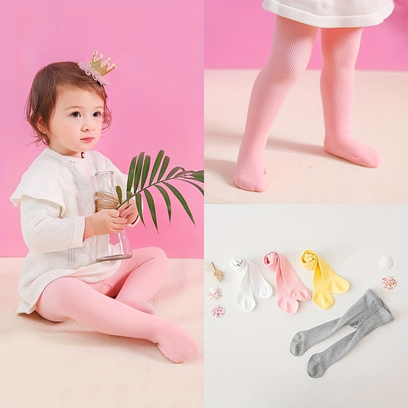 Baby Girls Footed Socks Pantyhose Striped Baby Leggings Tights