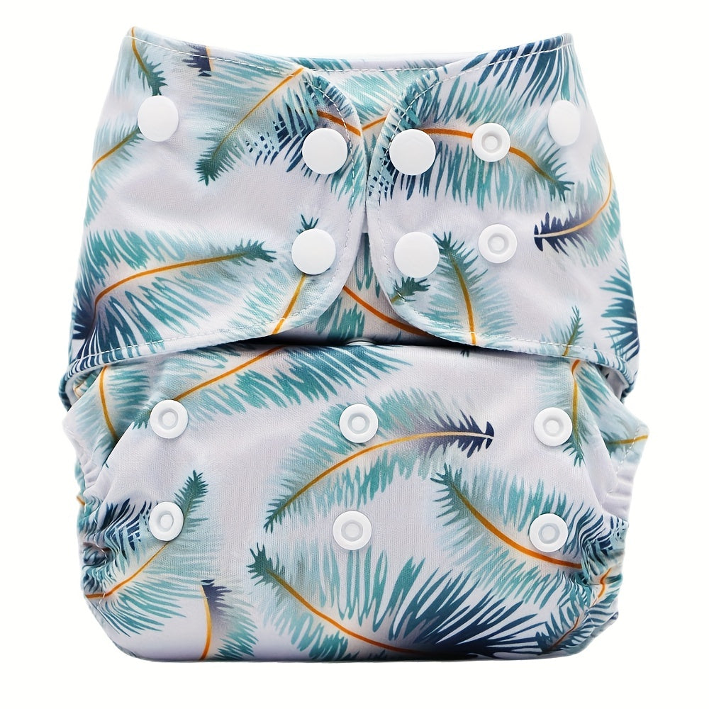 Leaves Print Adjustable Baby Cloth Diaper