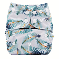 Leaves Print Adjustable Baby Cloth Diaper