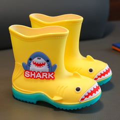 Girls' Shark Rain Boots Lightweight Waterproof Non Slip Outdoor Travel