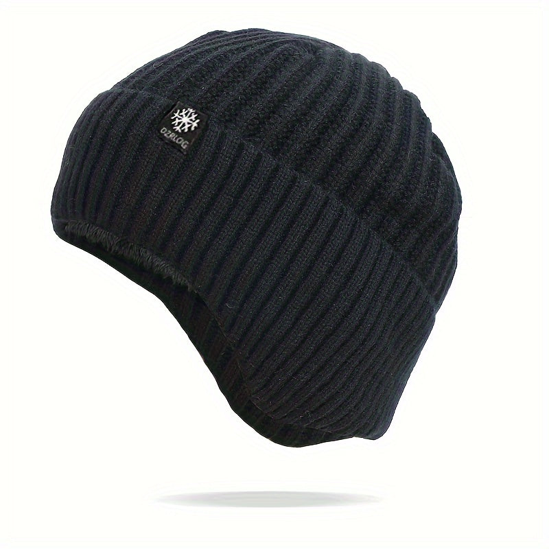 Outdoor Skiing Knitted Hat Thickened Ear Protection Beanie & Scarf