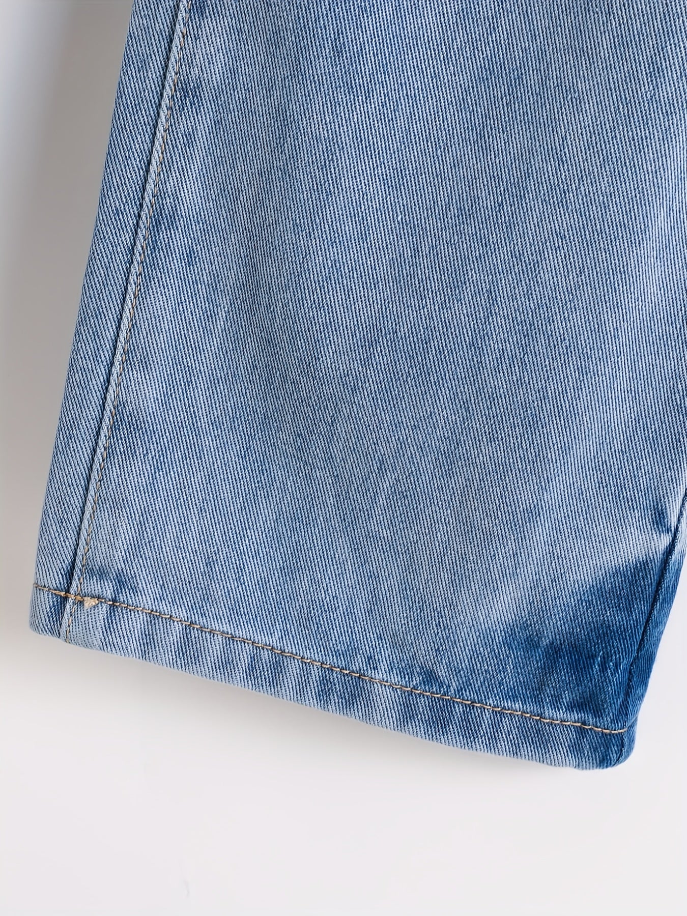 Girls High Waist Jeans Casual Straight Leg Denim Pants