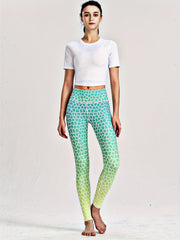 High Waist Aesthetics Print Butt Lift Leggings for Workouts & Yoga