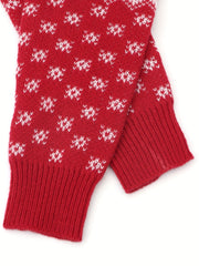 Colorblock Snowflake Print Christmas Sweater