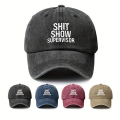 Unisex Letter Print Retro Baseball Cap Adjustable Sunscreen Hat