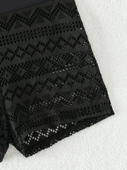 Sheer High Waist Cover Up Shorts Swim Bottoms