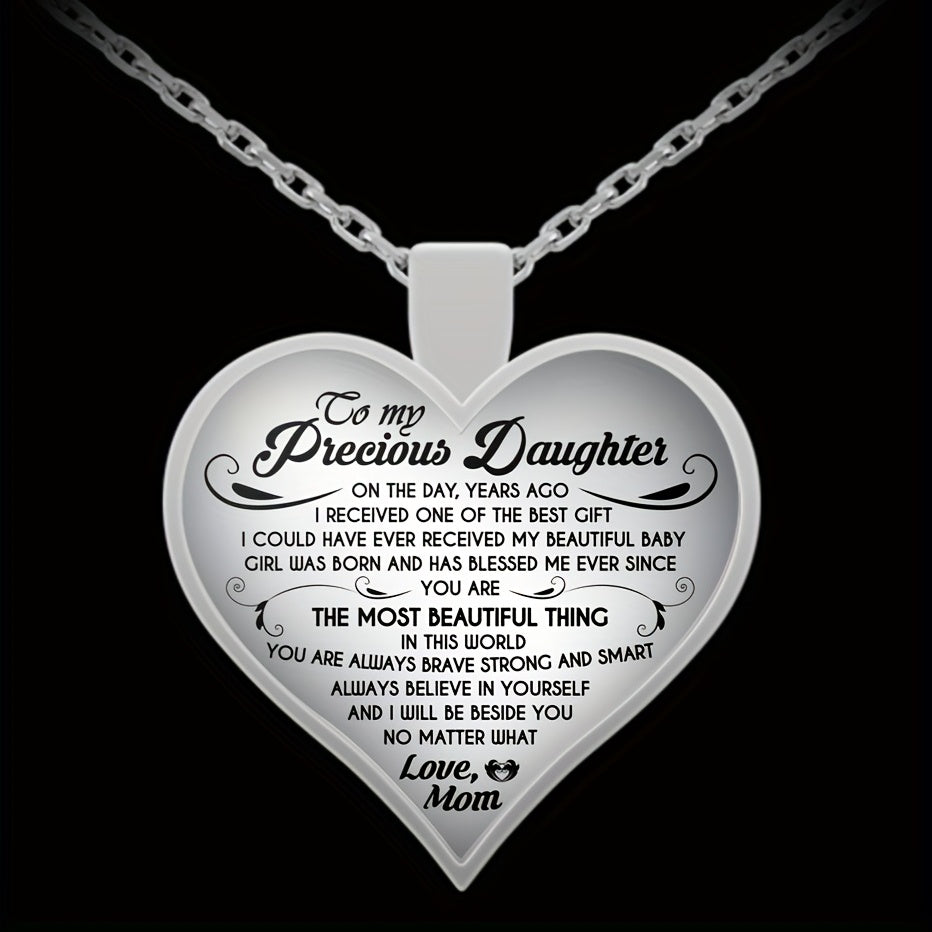 Girls Casual Heart Shape Alloy Pendant Necklace Decorative Accessories