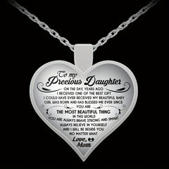 Girls Casual Heart Shape Alloy Pendant Necklace Decorative Accessories