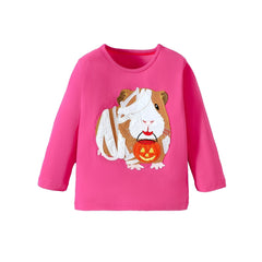 Girls' Guinea Pig Embroidered Pullover Sweatshirt