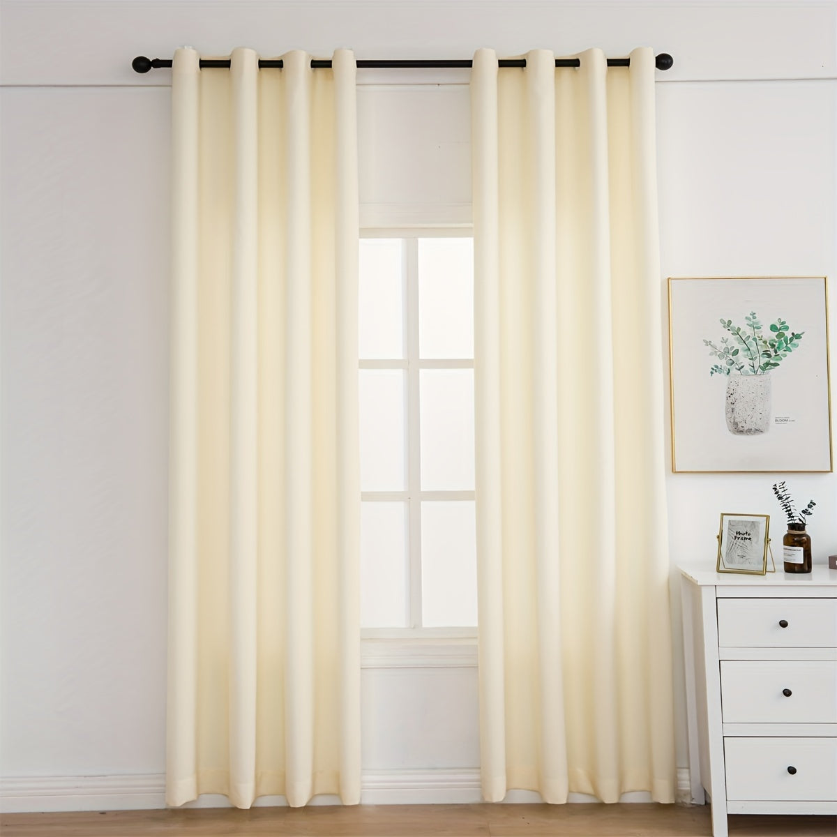 1pc Solid Blackout Curtain Suitable For Home Decor