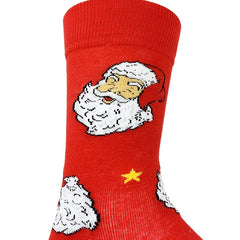CONYET Men's Christmas Socks Red Santa Cotton Socks