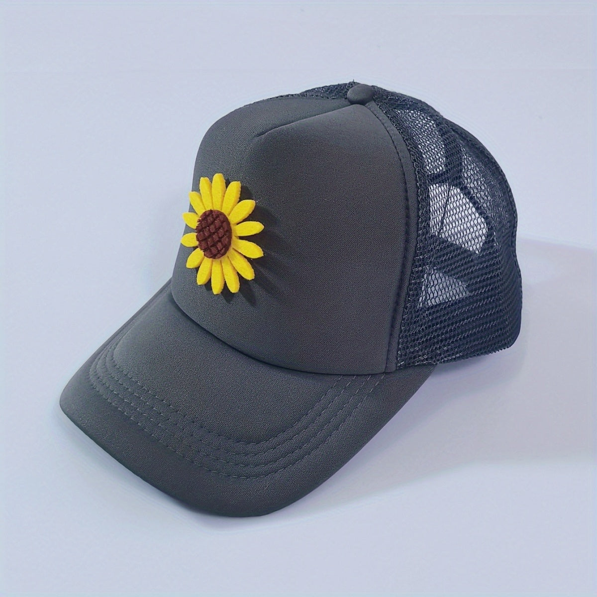 Sunflower Decor Mesh Baseball Cap Unisex Trucker Hat Lightweight Sports Dad Hats