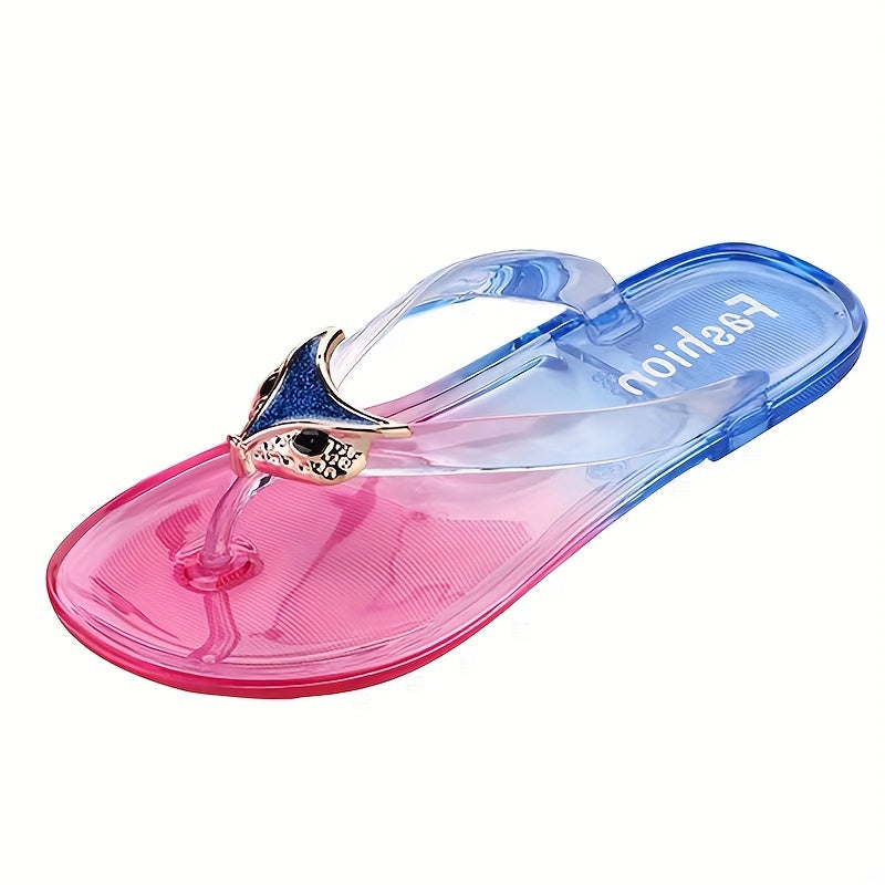 Women's Gradient Flip Flops Casual Flat Slide