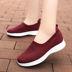 Knit Weaving Slip-on Walking Shoes for Women