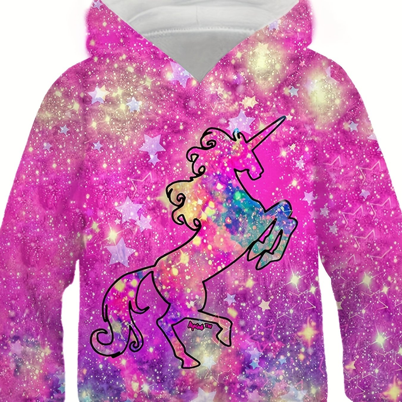 Unicorn 3D Print Kids Hoodie Girls Boys Stylish Hooded Sweatshirt