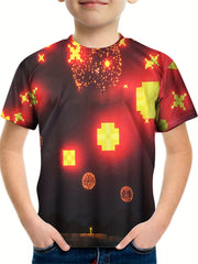 Kids 3D Print Casual T shirt Graphic Tees Outdoor Sports Top