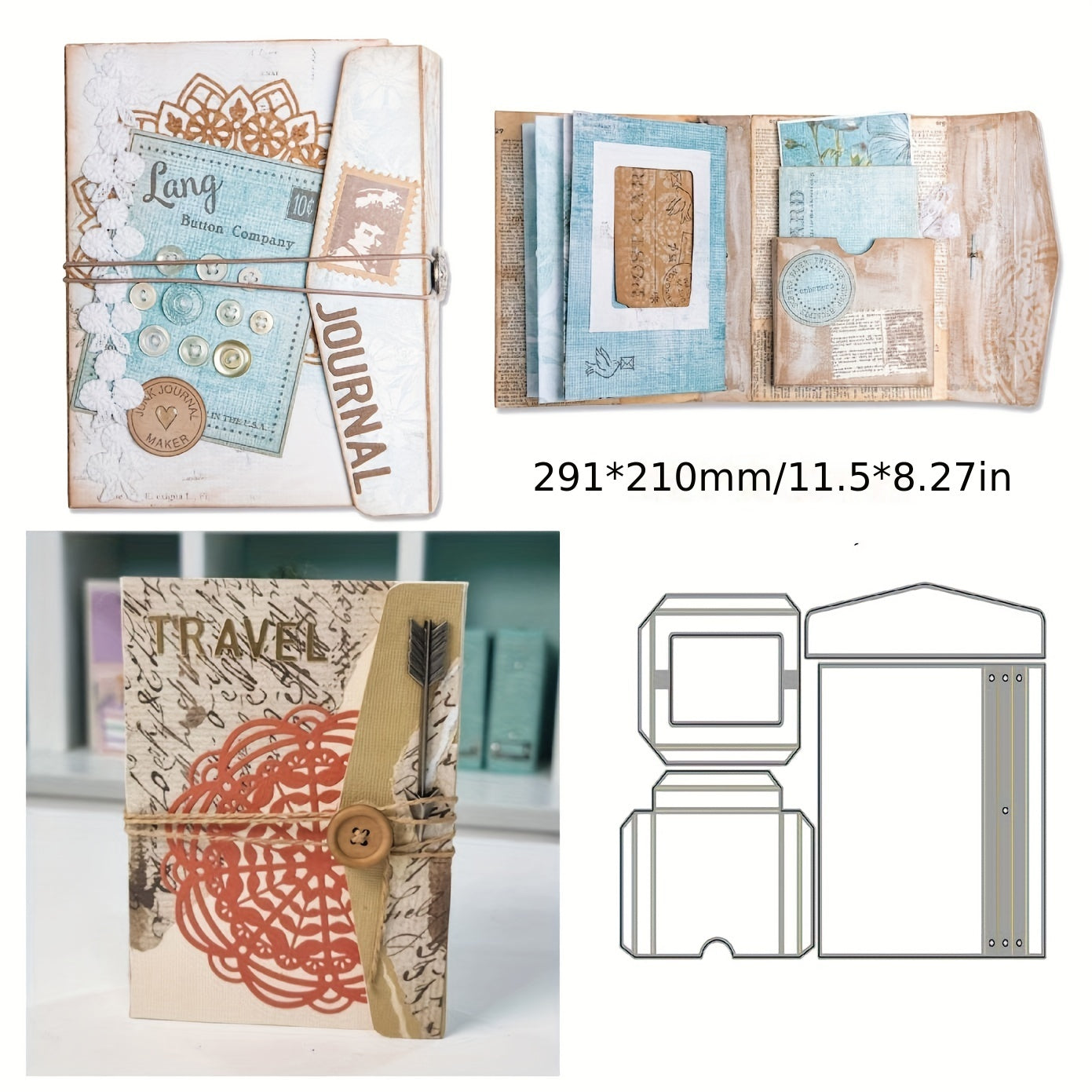 Metal Cutting Dies Notebook Pocket Clipbook Decoration DIY Stamping