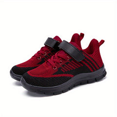 Kids Knit Sneakers with Fastener Athletic Shoes