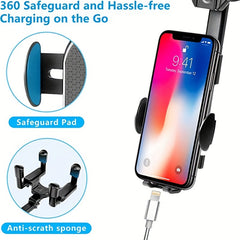 360 Rotatable Car Rearview Mirror Phone Mount