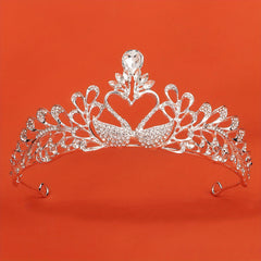 Sparkling Crystal Crown Princess Tiara Golden Wedding Headband