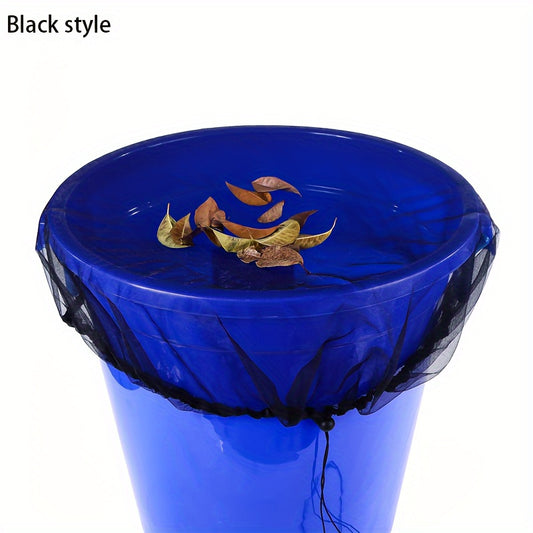 Outdoor Bucket Net Cover Water Tank Barrel Mesh Cover