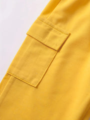 3pcs Boys Casual Solid Soft Pants With Pocket For All Seasons
