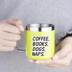 Coffee Books Dogs Naps Sticker Set - Dog Rescue Laptop Decals