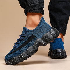 Men's Breathable Anti-skid Lace Up Running Sneakers Sock Shoes