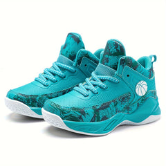 Boy's Knit Basketball Shoes Non Slip Sneakers