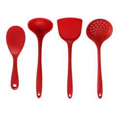 4pcs Silicone Kitchenware Cooking Utensils Set Non-Stick Pot Shovel Spoon