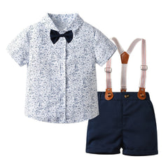 Baby Toddler Boy Formal Gentleman Suit Set Bowtie Pants Outfit