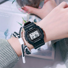Outdoor Sports Watches Waterproof Square Electronic Student Wrist Watch
